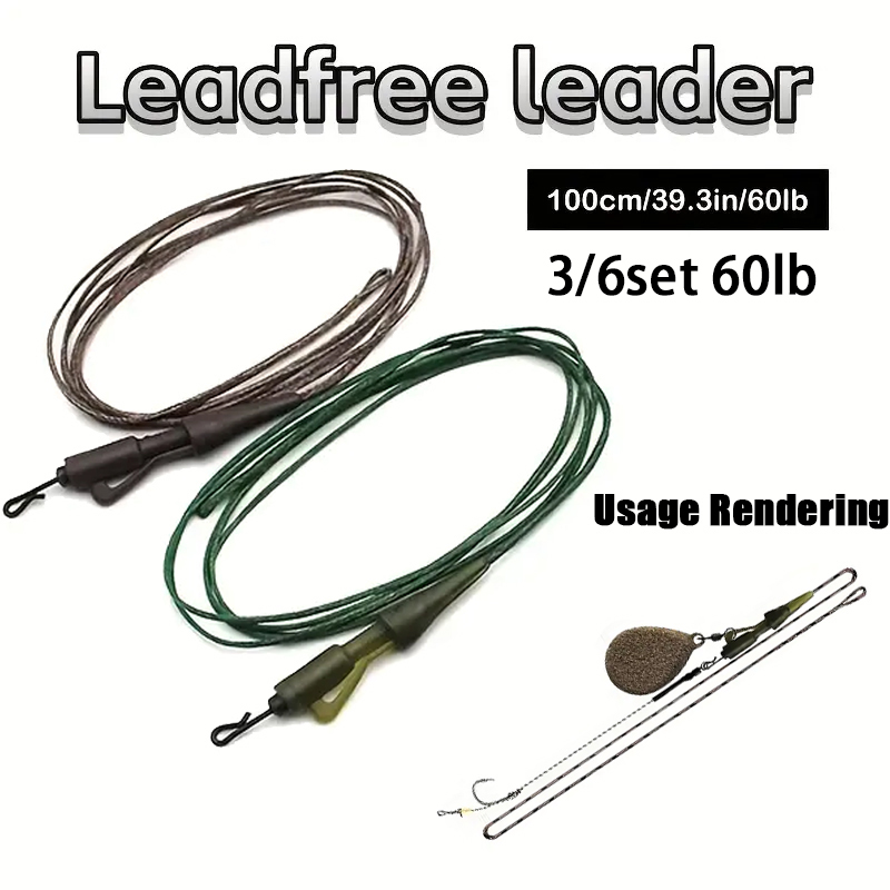 Fishing Equipment Bundle - 3/6pc CarpCarp Fishing Line Ready Tied