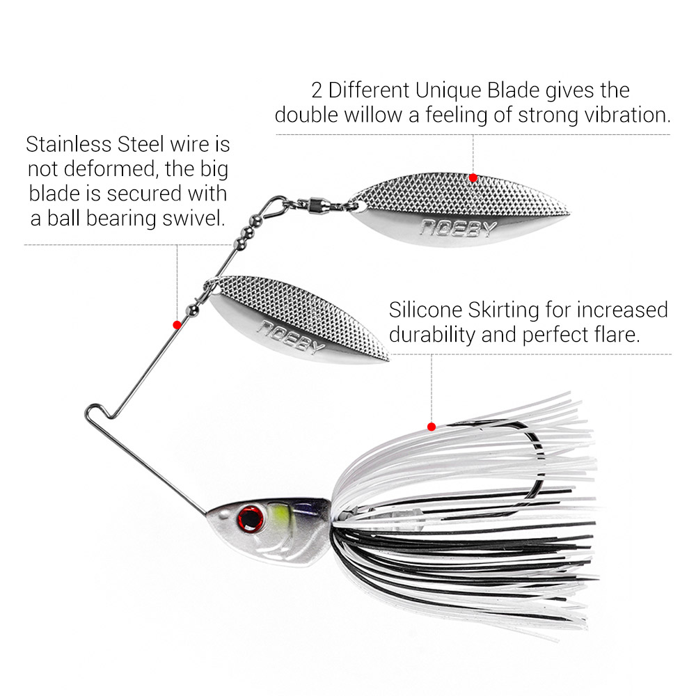 Noeby Spinnerbait 10.5g 14g 21 - مراجعة Jig Head Lure وسعره