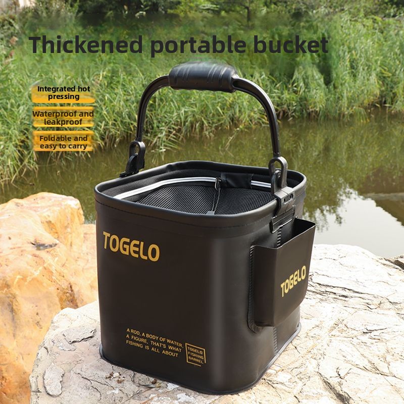 Fish bucket New folding fishin - مراجعة Fishing Equipment In وسعره