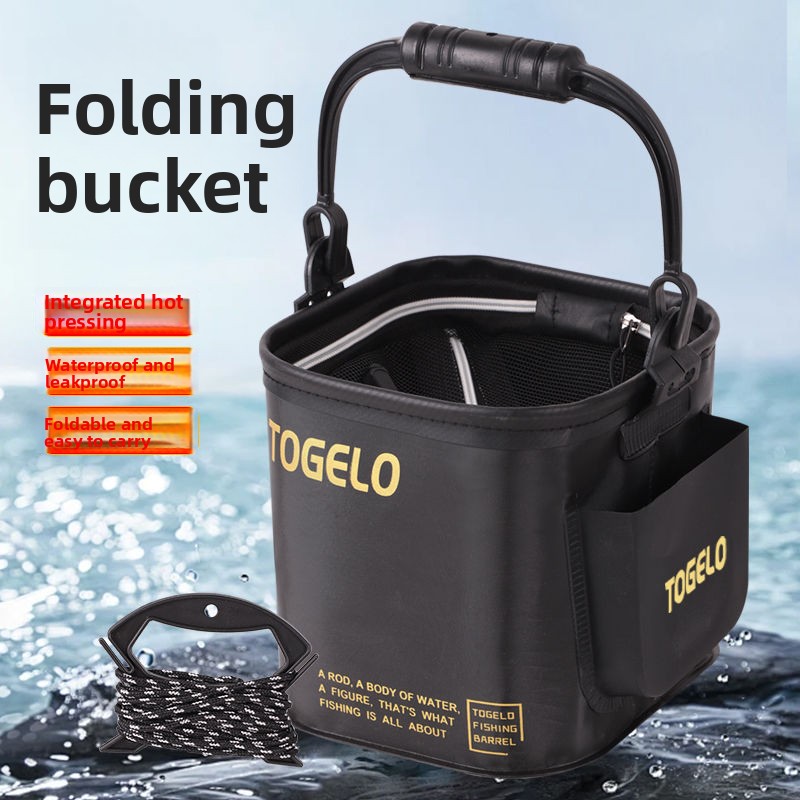 Fish bucket New folding fishin - مراجعة Fishing Equipment In وسعره