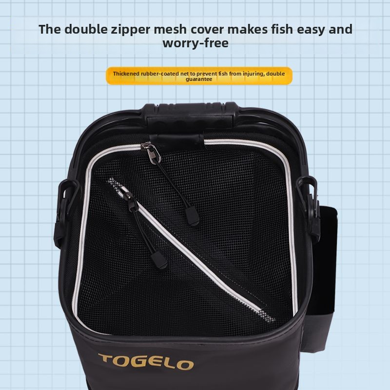 Fish bucket New folding fishin - مراجعة Fishing Equipment In وسعره