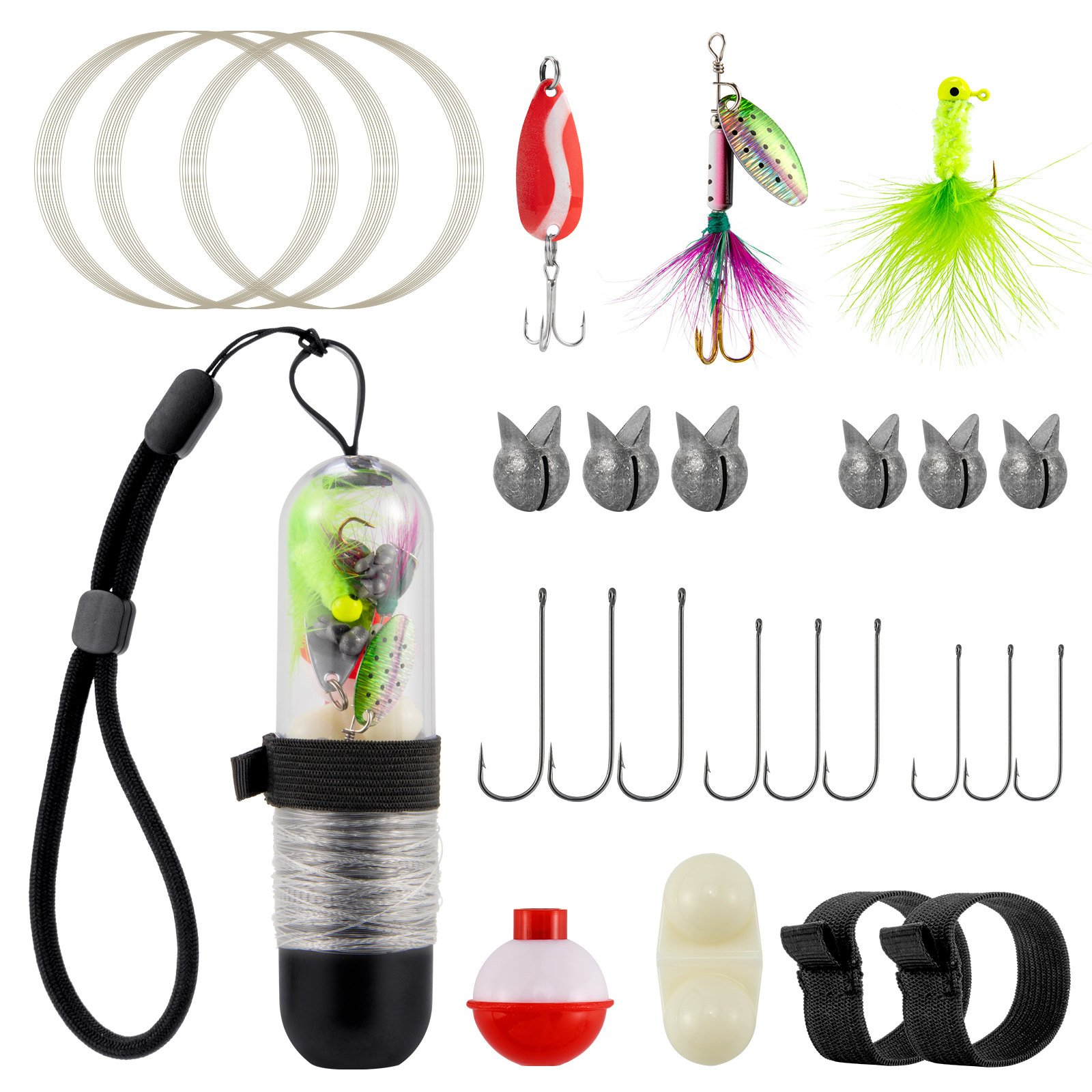 25pcs Survival Fishing Kit Poc - مراجعة Jig Head Lure وسعره