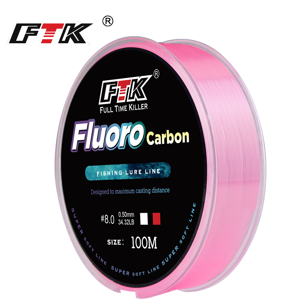 FTK 100m 4.13-34.32LB Fluoroca - مراجعة Fluorocarbon Line وسعره