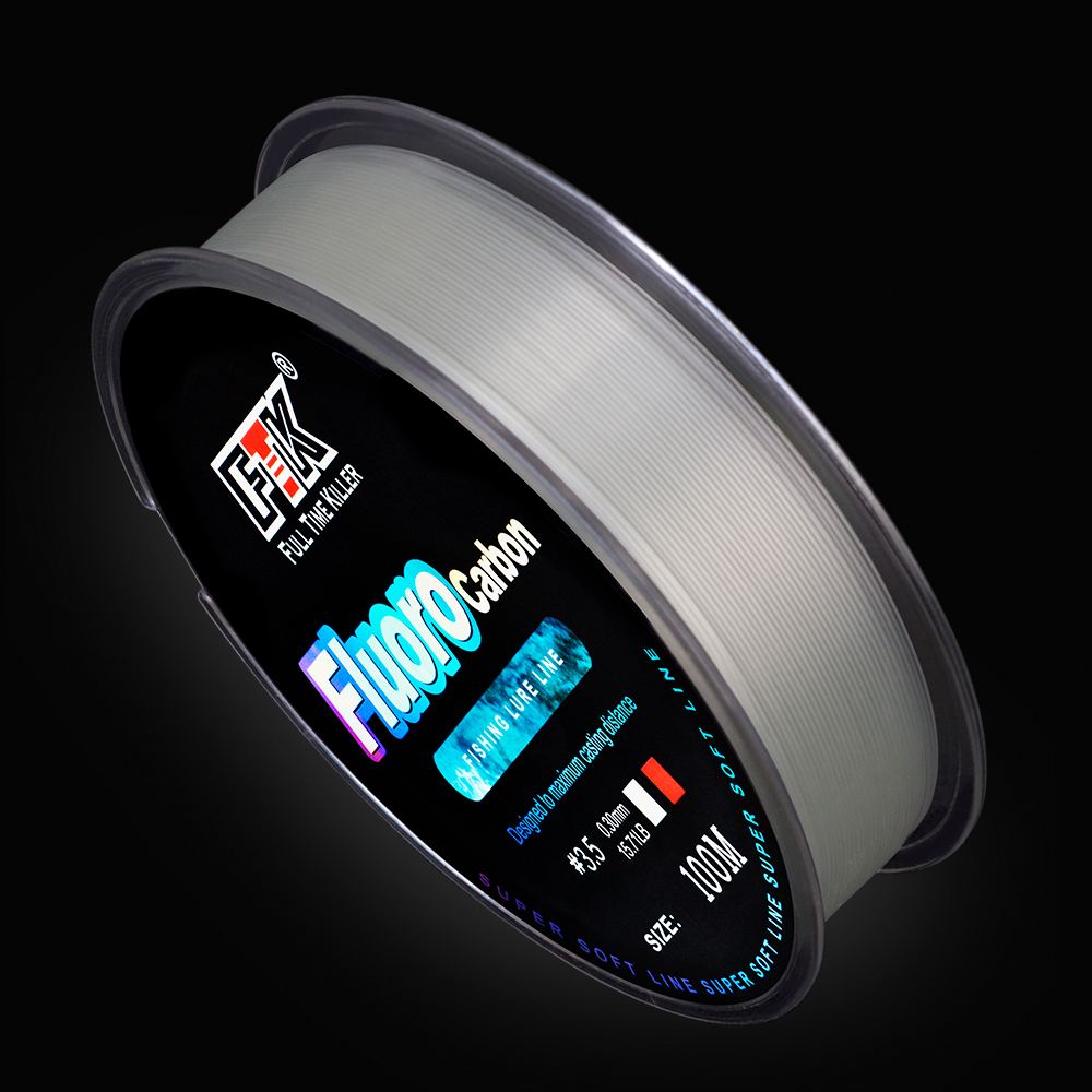 FTK 100m 4.13-34.32LB Fluoroca - مراجعة Fluorocarbon Line وسعره