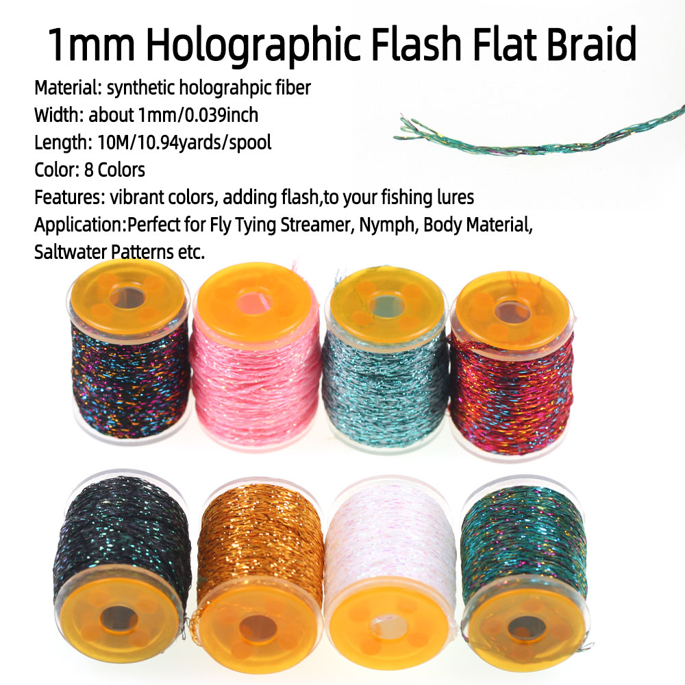 10m/Spool 1mm Holographic Flas - مراجعة Fishing Equipment Bundle وسعره