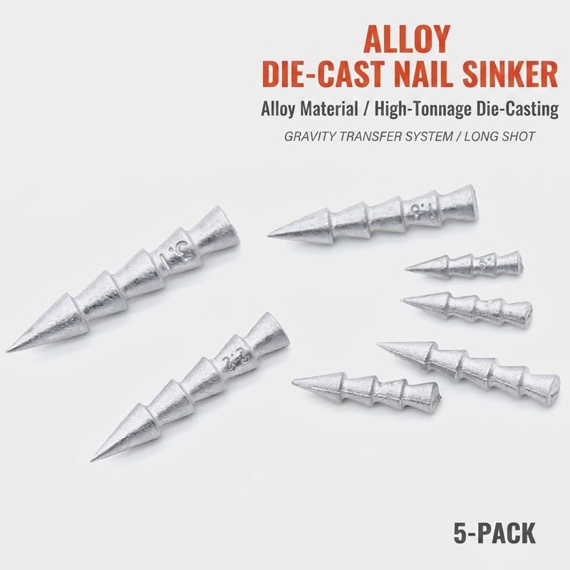 Lead-Free Alloy Nail Sinkers f - مراجعة Soft Plastic Lure وسعره