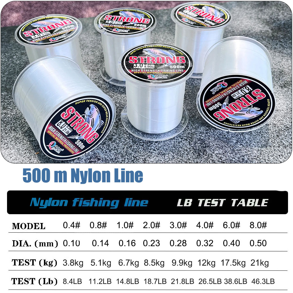 Limnoid 500m Nylon Fishing Lin - مراجعة Fluorocarbon Line وسعره