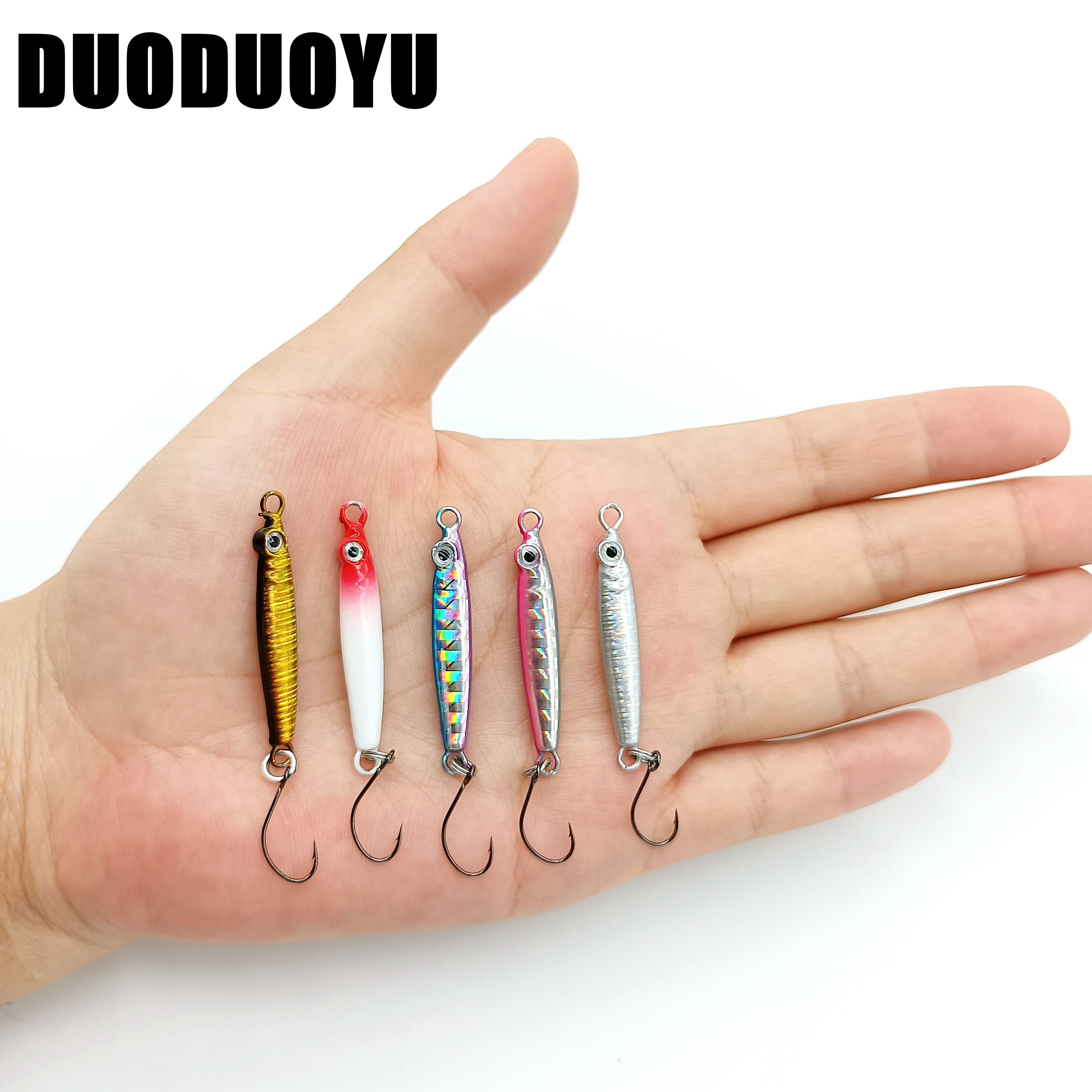 DUODUOYU 5PCS Mini  Metal Jig  - مراجعة Jig Head Lure وسعره
