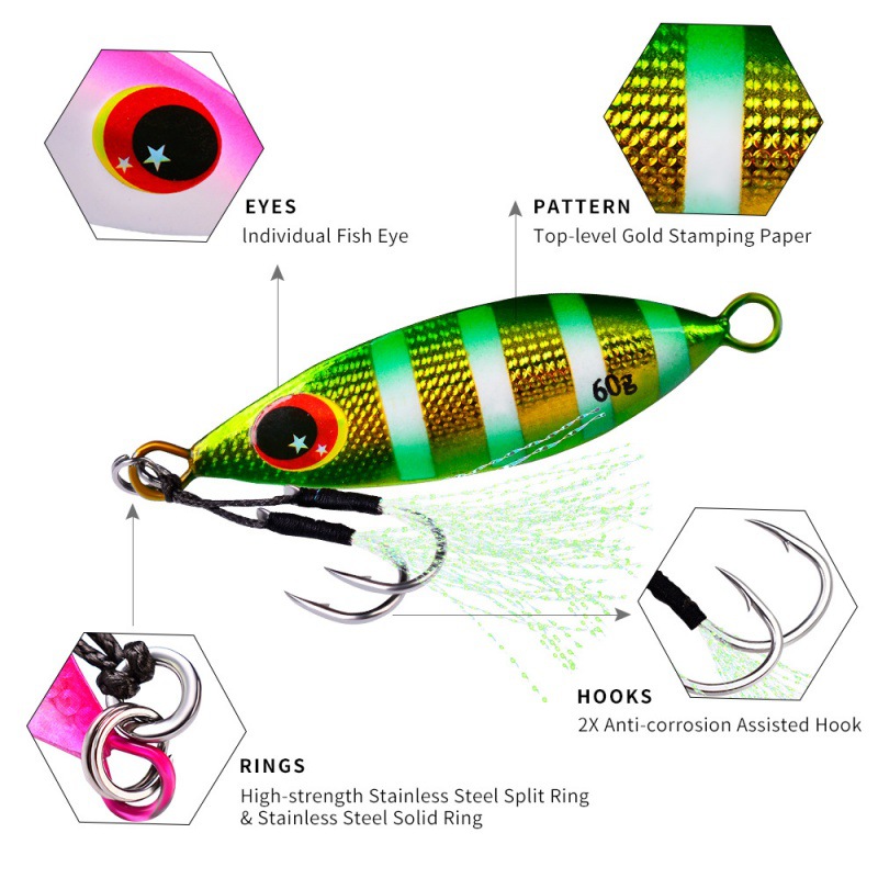 Metal Slow Jig Lure Hard Artif - مراجعة Jig Head Lure وسعره