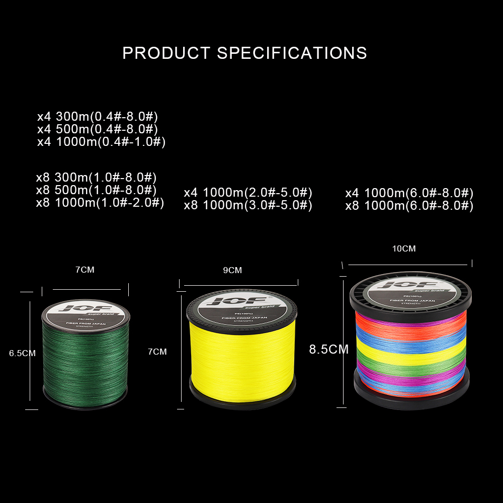 JOF Fishing Line 500M 300M 100 - مراجعة Fishing Equipment Bundle وسعره