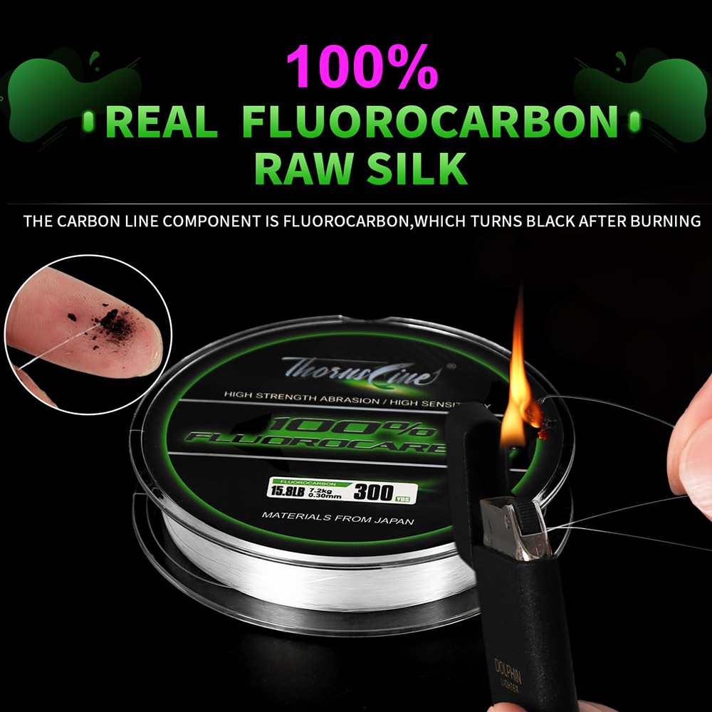 ThornsLine 100% Fluorocarbon F - مراجعة Fluorocarbon Line وسعره