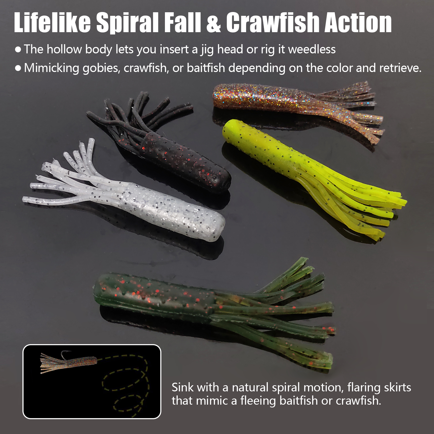 Aventik 9cm Tube Baits 20Pcs S - مراجعة Jig Head Lure وسعره