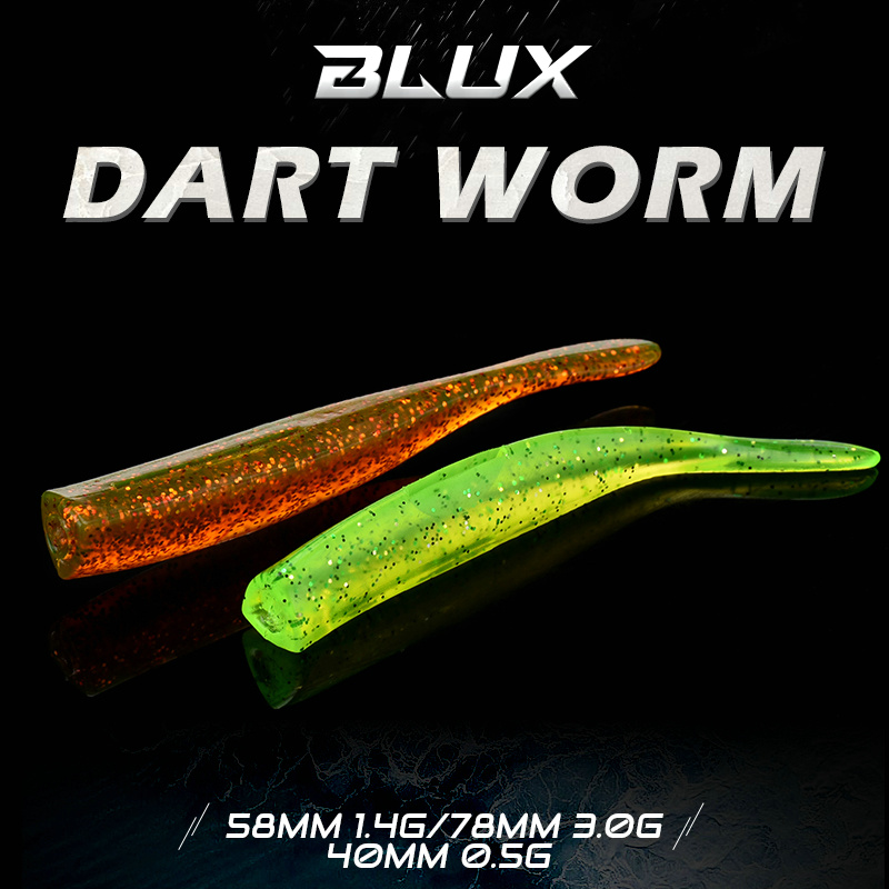BLUX New Dart Worm Soft Bait 5 - مراجعة Jig Head Lure وسعره