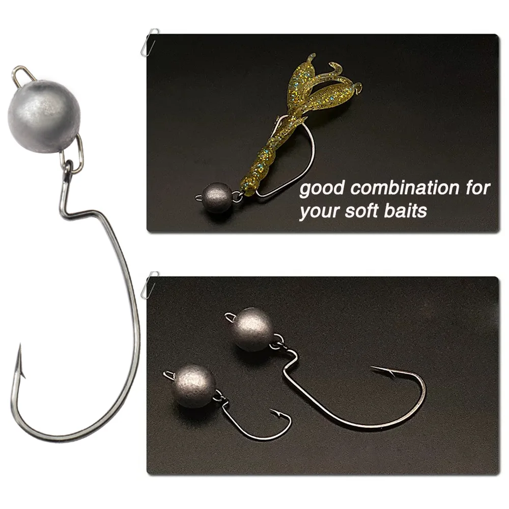 5Pcs Metal Jig Head Worm Hooks - مراجعة Jig Head Lure وسعره