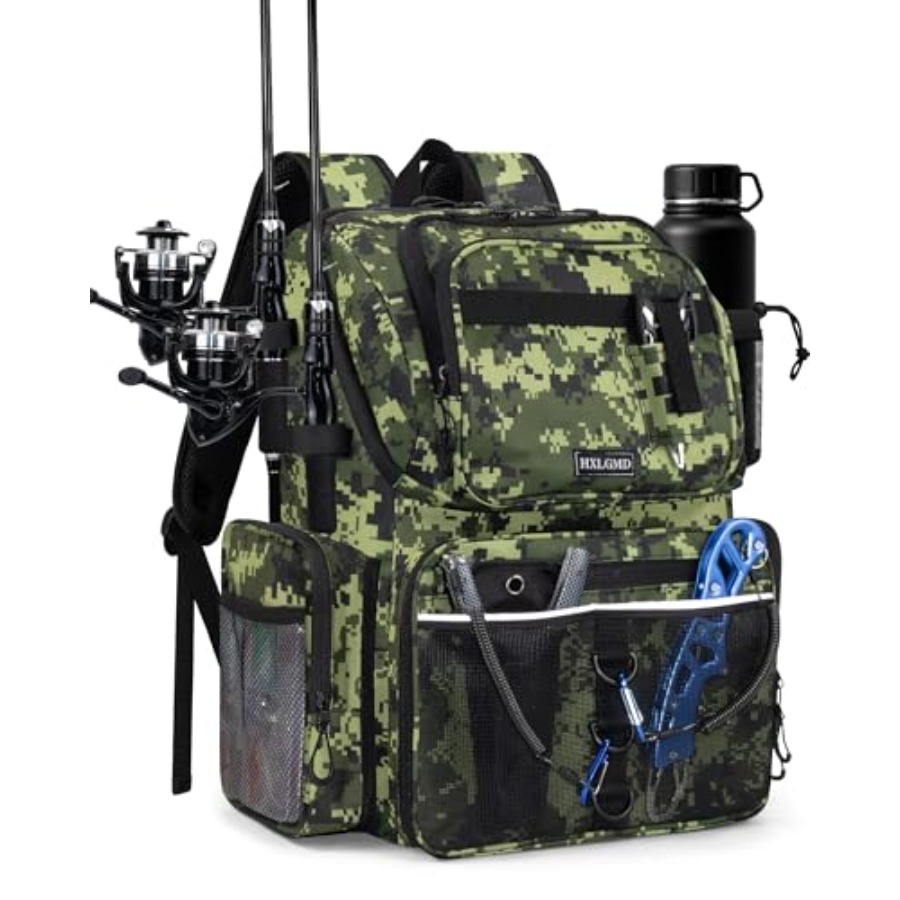 Fishing Backpack with Rod Hold - مراجعة Fishing Equipment In وسعره