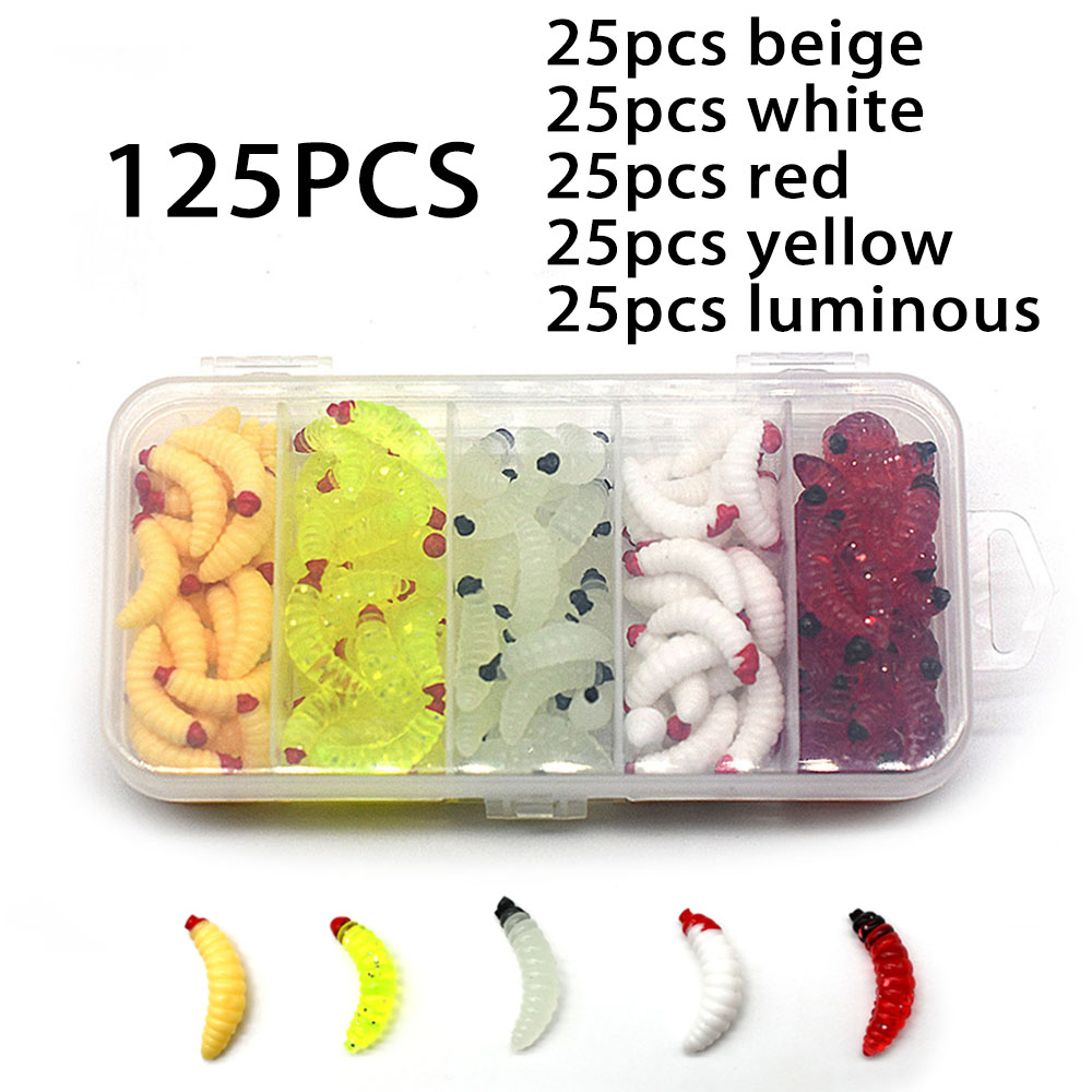 125Pcs Earthworm Fishing Bait  - مراجعة Soft Plastic Lure وسعره
