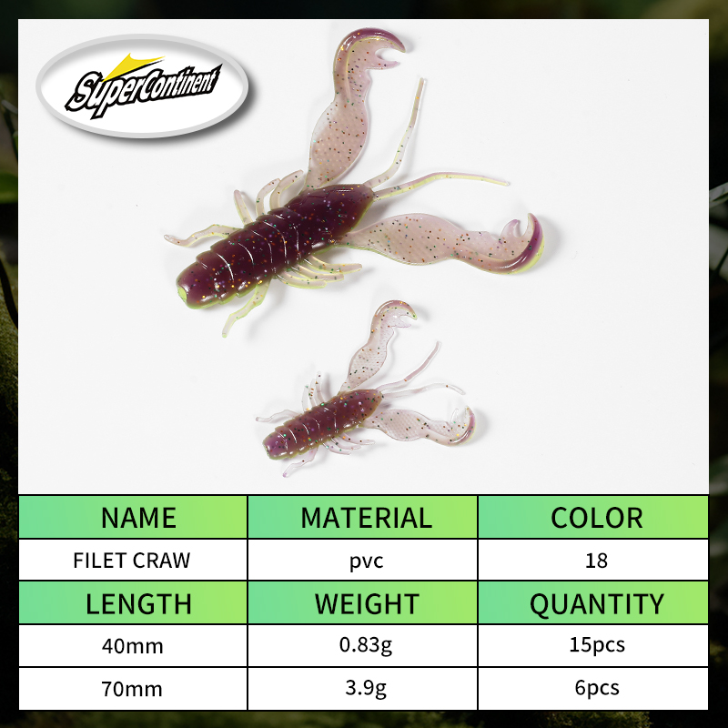 2023 Supercontinent Filet Craw - مراجعة Soft Plastic Lure وسعره