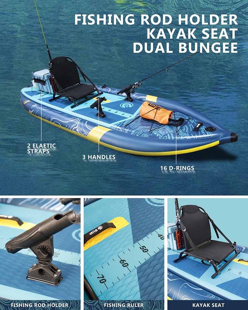 Three Air Chamber Inflatable F - مراجعة Rod Holder Fishing وسعره